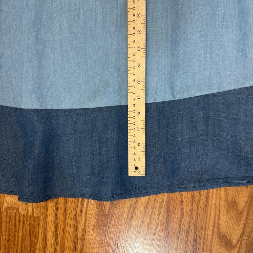 Chelsea & Theodore Light and Dark Blue Sleeveless Dress - Picture 6 of 8